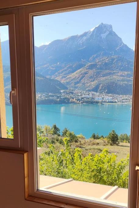 Le Cosy Du Plongeoir - T2 Neuf Avec Vue Sur Le Lac De Serre Poncon Et Grande Terrasse Avec Jardin Savines Ngoại thất bức ảnh